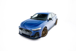 Street Pro Cup Spoilerlippe Front Ansatz + Flaps für Audi A5 S-Line / S5 Limousine / Avant B10 rot + Flaps Hochglanz