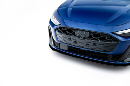 Street Pro Cup Spoilerlippe Front Ansatz + Flaps für Audi A5 S-Line / S5 Limousine / Avant B10 rot + Flaps Hochglanz