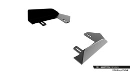 Front Stoßstange Flaps für Audi A5 S-Line / S5 Limousine / Avant B10 schwarz Hochglanz