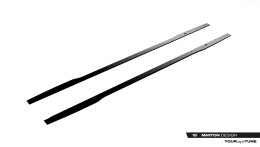 Street Pro Seitenschweller Ansatz Cup Leisten für Audi A5 S-Line / S5 Limousine / Avant B10 schwarz