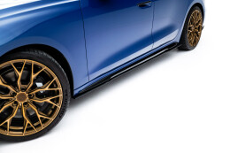 Street Pro Seitenschweller Ansatz Cup Leisten passend für Audi A5 S-Line / S5 Limousine / Avant B10 schwarz