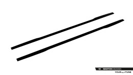Street Pro Seitenschweller Ansatz Cup Leisten für Audi A5 S-Line / S5 Limousine / Avant B10 rot