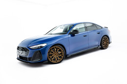 Street Pro Seitenschweller Ansatz Cup Leisten + Flaps für Audi A5 S-Line / S5 Limousine / Avant B10 rot + Flaps Hochglanz