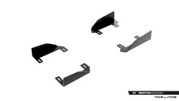 Seitenschweller Flaps für Audi A5 S-Line / S5 Limousine / Avant B10 schwarz Hochglanz