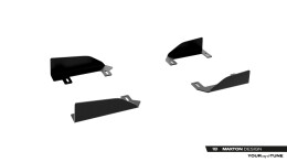 Seitenschweller Flaps für Audi A5 S-Line / S5 Limousine / Avant B10 schwarz Hochglanz