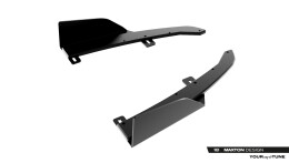 Street Pro Heck Ansatz Flaps Diffusor + Flaps für Audi S5 Limousine / Avant B10 schwarz + Flaps Hochglanz