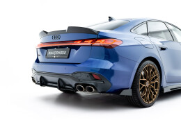 Street Pro Heck Ansatz Flaps Diffusor + Flaps für Audi S5 Limousine / Avant B10 rot + Flaps Hochglanz
