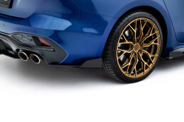 Street Pro Heck Ansatz Flaps Diffusor + Flaps für Audi S5 Limousine / Avant B10 rot + Flaps Hochglanz