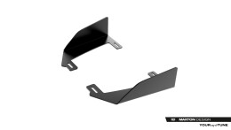 Hintere Seiten Flaps für Audi S5 Limousine / Avant B10 schwarz Hochglanz