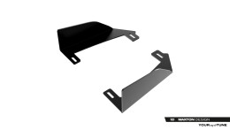 Hintere Seiten Flaps passend für Audi S5 Limousine / Avant B10 schwarz Hochglanz