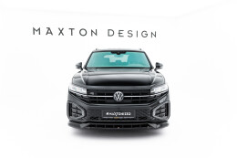 Cup Spoilerlippe Front Ansatz für VW Touareg R-Line Mk3 Facelift schwarz Hochglanz