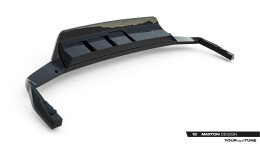 Mittlerer Cup Diffusor DTM Look Heck Ansatz für VW Touareg R-Line Mk3 Facelift schwarz Hochglanz