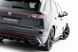 Mittlerer Cup Diffusor DTM Look Heck Ansatz für VW Touareg R-Line Mk3 Facelift schwarz Hochglanz