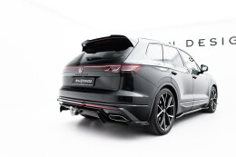 Mittlerer Cup Diffusor DTM Look Heck Ansatz für VW Touareg R-Line Mk3 Facelift schwarz Hochglanz
