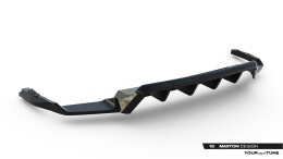 Street+ Mittlerer Diffusor RACE Heck Ansatz passend für VW Touareg R-Line Mk3 FL schwarz Hochglanz