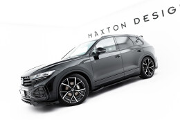 Seitenschweller Ansatz Cup Leisten für VW Touareg R-Line Mk3 Facelift schwarz Hochglanz