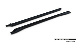 Seitenschweller Ansatz Cup Leisten für VW Touareg R-Line Mk3 Facelift schwarz Hochglanz