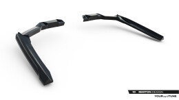 Mittlerer Cup Diffusor DTM Look Heck Ansatz V.1 für BMW 5er / i5 M-Paket Limousine / Touring G60 / G61 schwarz Hochglanz