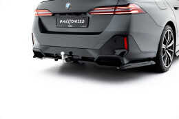 Mittlerer Cup Diffusor DTM Look Heck Ansatz V.1 für BMW 5er / i5 M-Paket Limousine / Touring G60 / G61 schwarz Hochglanz