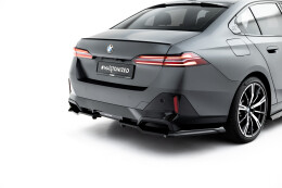 Mittlerer Cup Diffusor DTM Look Heck Ansatz V.1 für BMW 5er / i5 M-Paket Limousine / Touring G60 / G61 schwarz Hochglanz