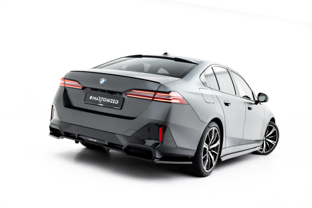 Mittlerer Cup Diffusor DTM Look Heck Ansatz V.2 für BMW 5er / i5 M-Paket Limousine / Touring G60 / G61 schwarz Hochglanz