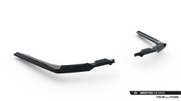 Mittlerer Cup Diffusor DTM Look Heck Ansatz V.2 für BMW 5er / i5 M-Paket Limousine / Touring G60 / G61 schwarz Hochglanz