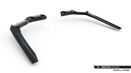 Mittlerer Cup Diffusor DTM Look Heck Ansatz V.2 für BMW 5er / i5 M-Paket Limousine / Touring G60 / G61 schwarz Hochglanz