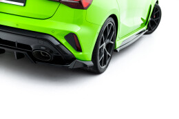 Mittlerer Cup Diffusor DTM Look Heck Ansatz für V.1 Audi RS3 Sportback 8Y Facelift schwarz Hochglanz