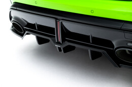 Mittlerer Cup Diffusor DTM Look Heck Ansatz V.1 für Audi RS3 Sportback 8Y Facelift schwarz Hochglanz