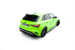 Mittlerer Cup Diffusor DTM Look Heck Ansatz V.1 für Audi RS3 Sportback 8Y Facelift schwarz Hochglanz