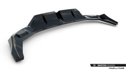 Mittlerer Cup Diffusor DTM Look Heck Ansatz V.1 für Audi RS3 Sportback 8Y Facelift schwarz Hochglanz