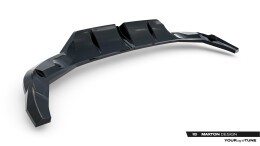 Mittlerer Cup Diffusor DTM Look Heck Ansatz V.2 für Audi RS3 Sportback 8Y Facelift schwarz Hochglanz