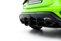 Street Pro Heckschürze + Flaps für Audi RS3 Sportback 8Y Facelift schwarz + Flaps Hochglanz