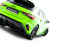 Hintere Seiten Flaps für Audi RS3 Sportback 8Y Facelift schwarz Hochglanz