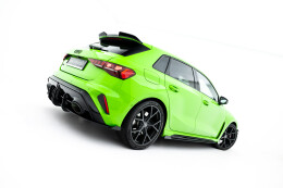 Hintere Seiten Flaps passend für Audi RS3 Sportback 8Y FL schwarz Hochglanz