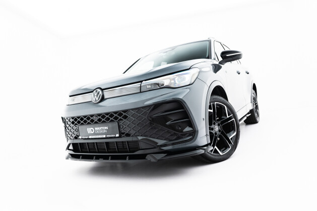 Cup Spoilerlippe Front Ansatz V.1 für VW Tiguan R-Line Mk3  schwarz Hochglanz