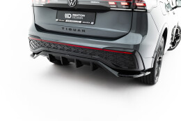 Mittlerer Cup Diffusor DTM Look Heck Ansatz für VW Tiguan R-Line Mk3  schwarz Hochglanz