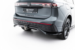 Mittlerer Cup Diffusor DTM Look Heck Ansatz für VW Tiguan R-Line Mk3  schwarz Hochglanz