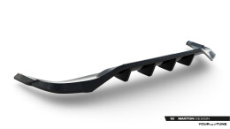 Mittlerer Cup Diffusor DTM Look Heck Ansatz für VW Tiguan R-Line Mk3  schwarz Hochglanz