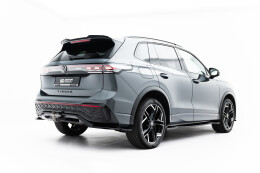 Street+ Mittlerer Diffusor RACE Heck Ansatz passend für VW Tiguan R-Line Mk3 schwarz Hochglanz