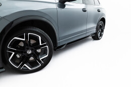 Seitenschweller Ansatz Cup Leisten für VW Tiguan R-Line Mk3  schwarz Hochglanz