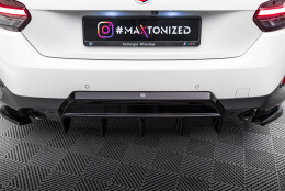 Heck Ansatz Diffusor für BMW 2 M-Paket Coupe G42 schwarz Hochglanz