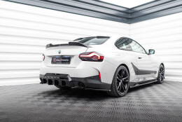 Heck Ansatz Diffusor für BMW 2 M-Paket Coupe G42 schwarz Hochglanz