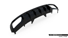 Heck Ansatz Diffusor passend für Audi A4 / A4 S-Line Limousine / Avant B9 schwarz Hochglanz