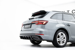 Street+ Heck Ansatz Diffusor passend für Audi A4 / A4 S-Line Limousine / Avant B9 schwarz Hochglanz