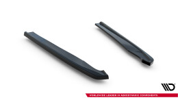 Heck Ansatz Flaps Diffusor passend für Audi A4 / A4 S-Line / S4 Limousine / Avant B9 schwarz Hochglanz