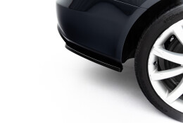 Heck Ansatz Flaps Diffusor für Audi A4 B8 Facelift schwarz Hochglanz