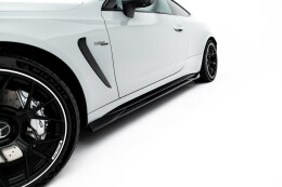 Seitenschweller Ansatz Cup Leisten für Mercedes-AMG CLE 53 Aero C236 schwarz Hochglanz