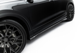 Carbon Fiber Seitenschweller Ansatz Leisten passend für Audi SQ8 / Q8 S-Line Mk1 FL