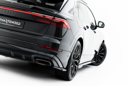 Carbon Fiber Heck Ansatz Flaps passend für Audi Q8 S-Line Mk1 FL